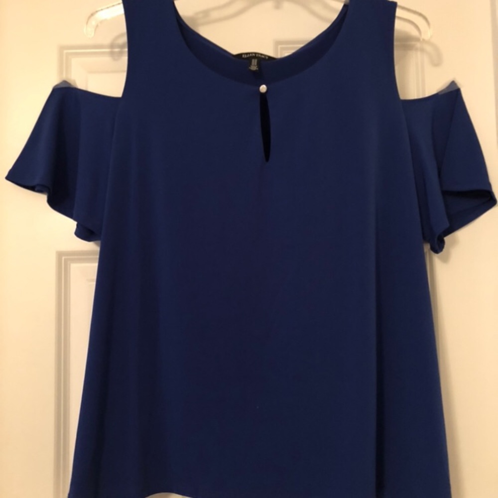 Ellen Tracy Cold Shoulder Blouse